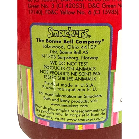 Vintage BONNE BELL Smackers STRAWBERRY SHOWER GEL 8 fl oz Bubble Font VERY RARE! - Picture 4 of 7